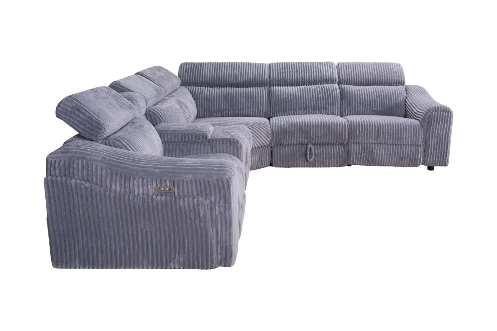 Yash Grey Sectional Recliner