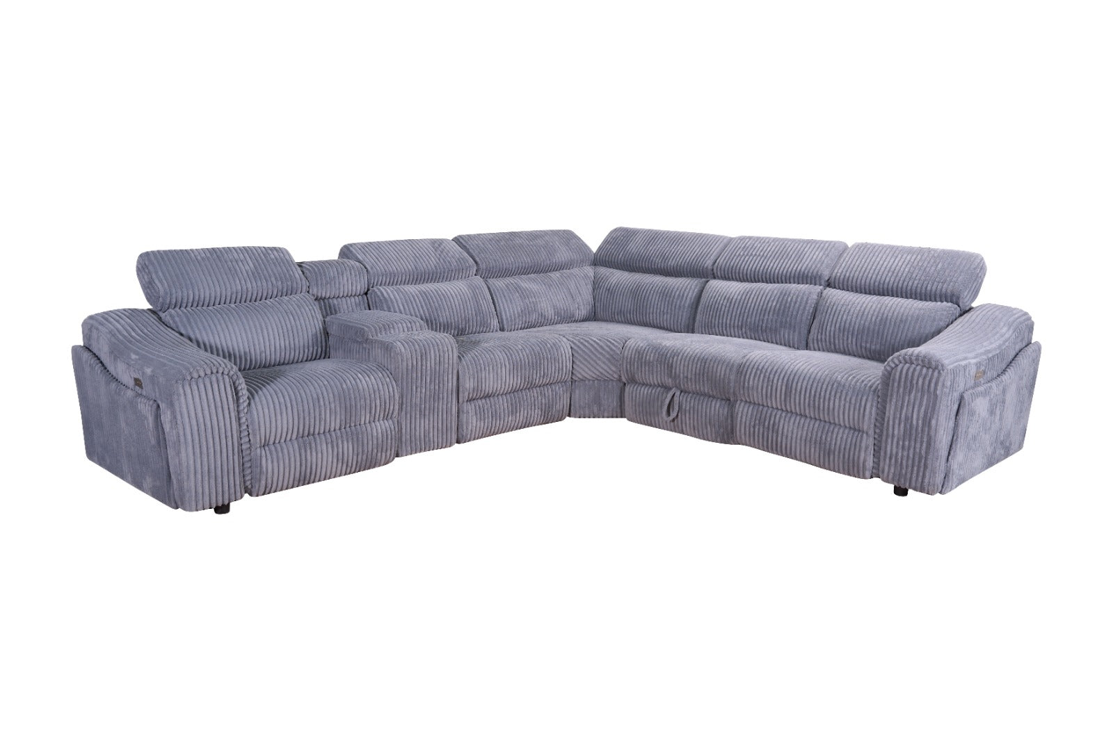Yash Grey Sectional Recliner