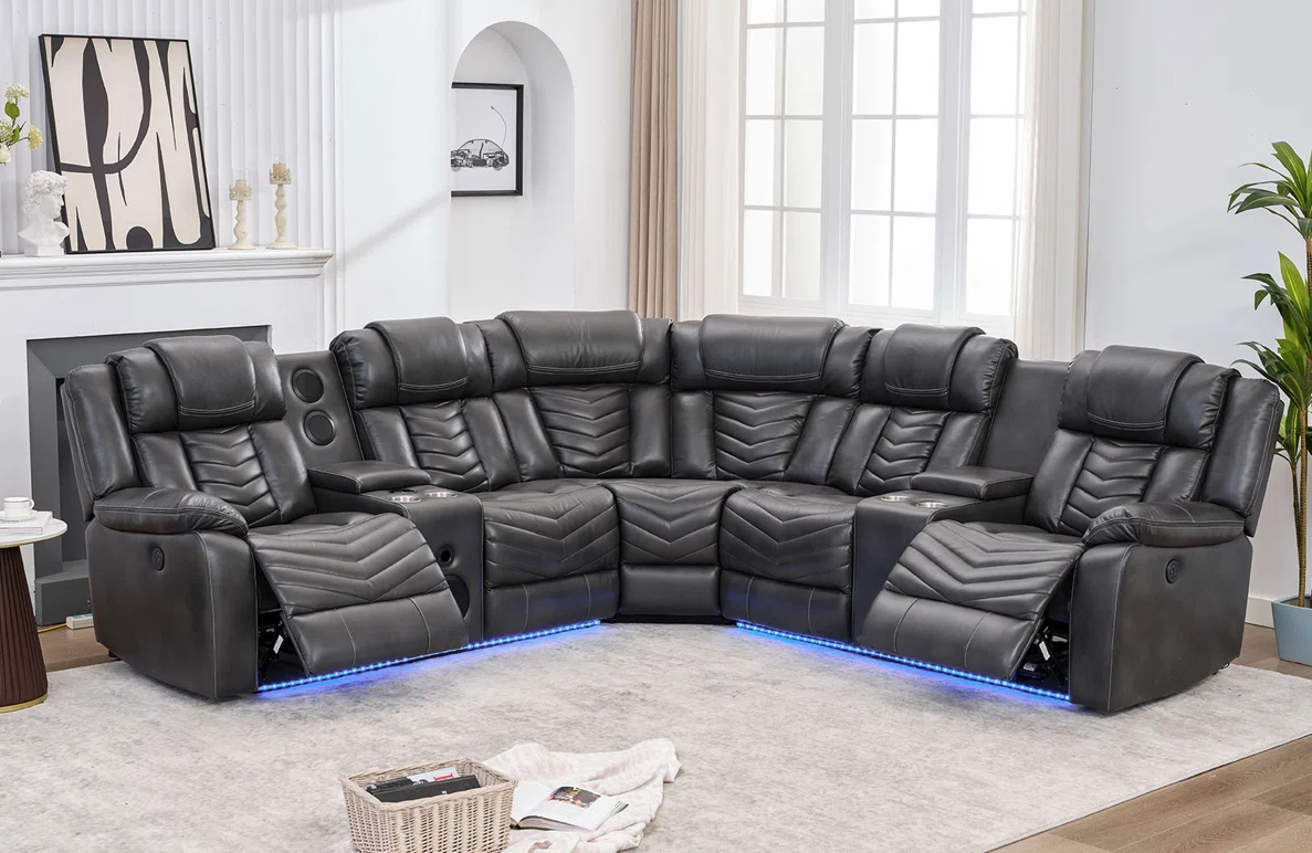 ACE Gray Reclining Sectional