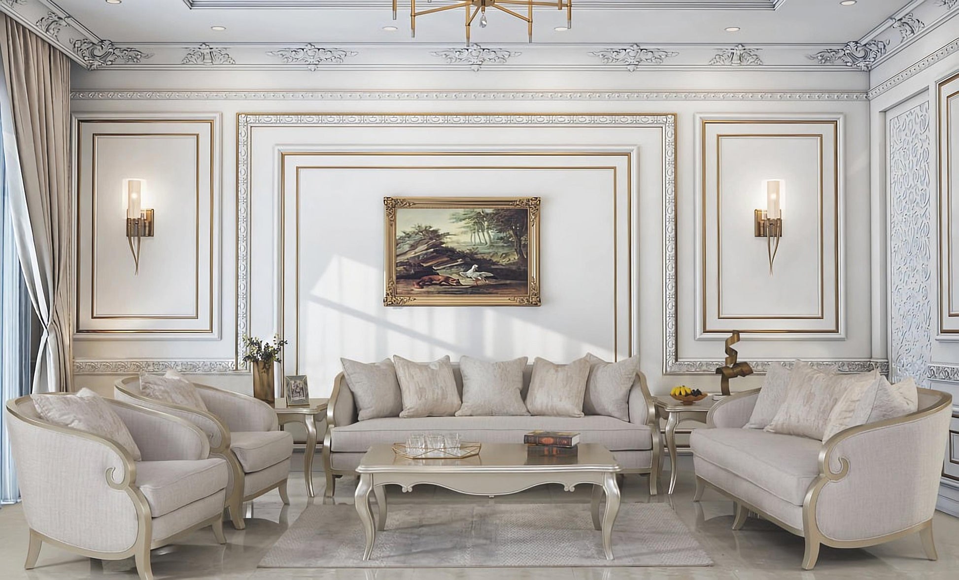 Alexandra Sofa and Loveseat and Chair