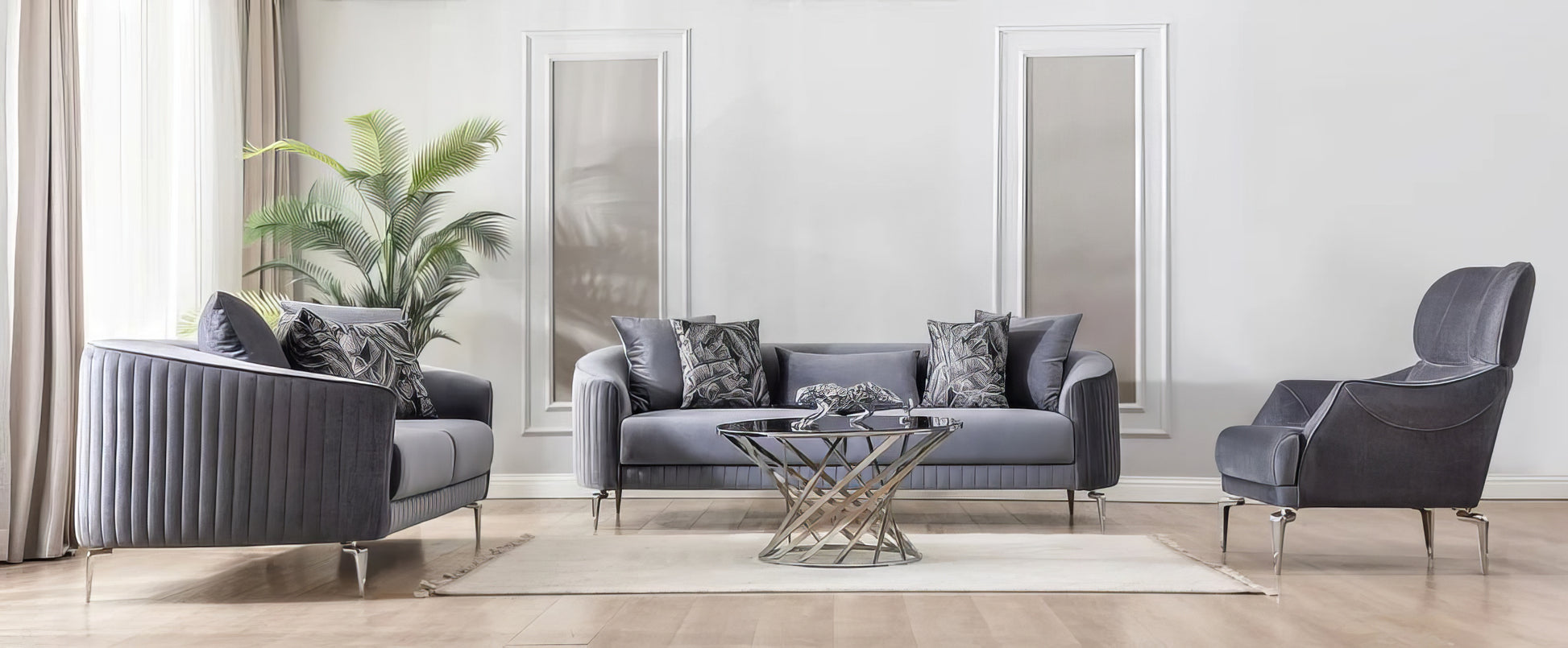 Angela Sofa and Loveseat Set