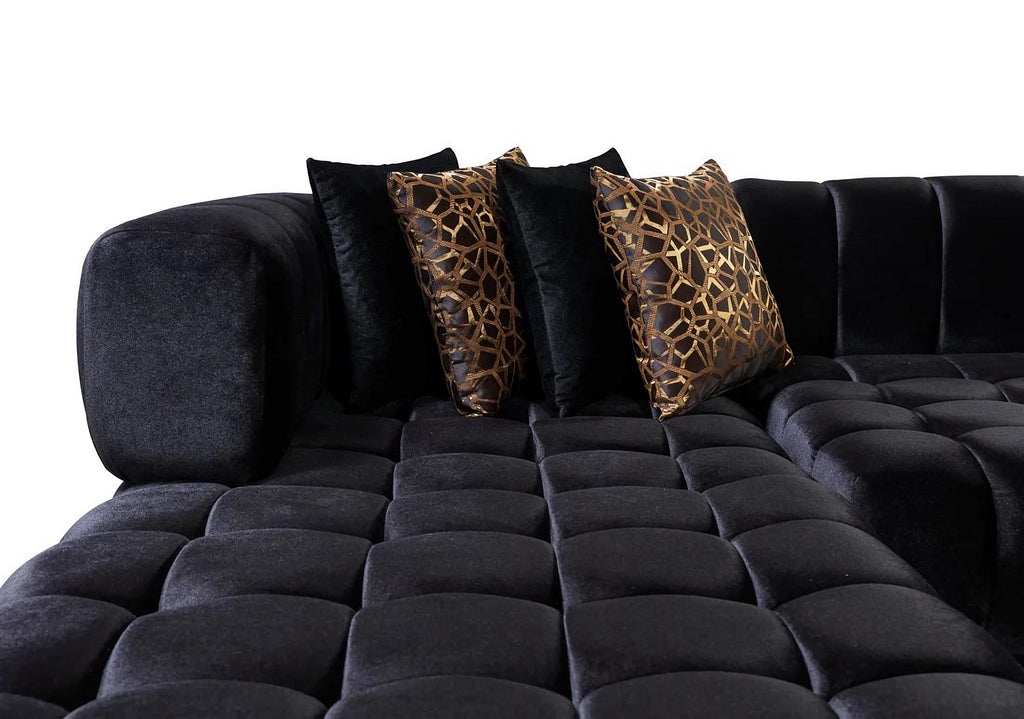 Ariana Velvet Double Chaise Sectional