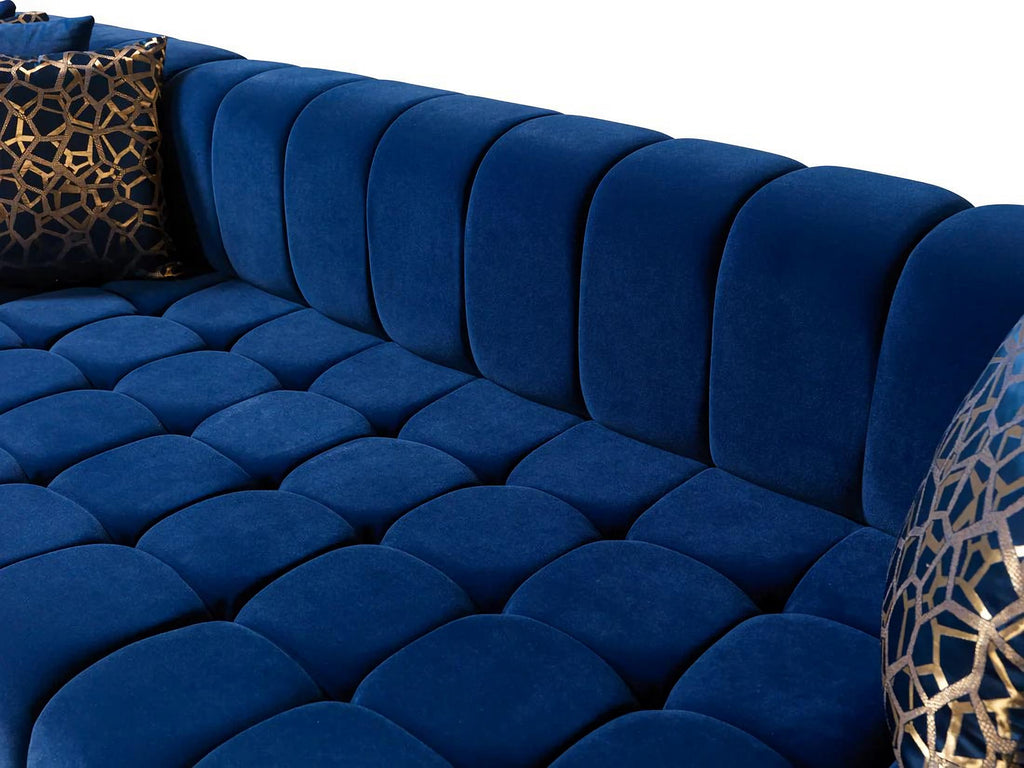 Ariana Velvet Double Chaise Sectional