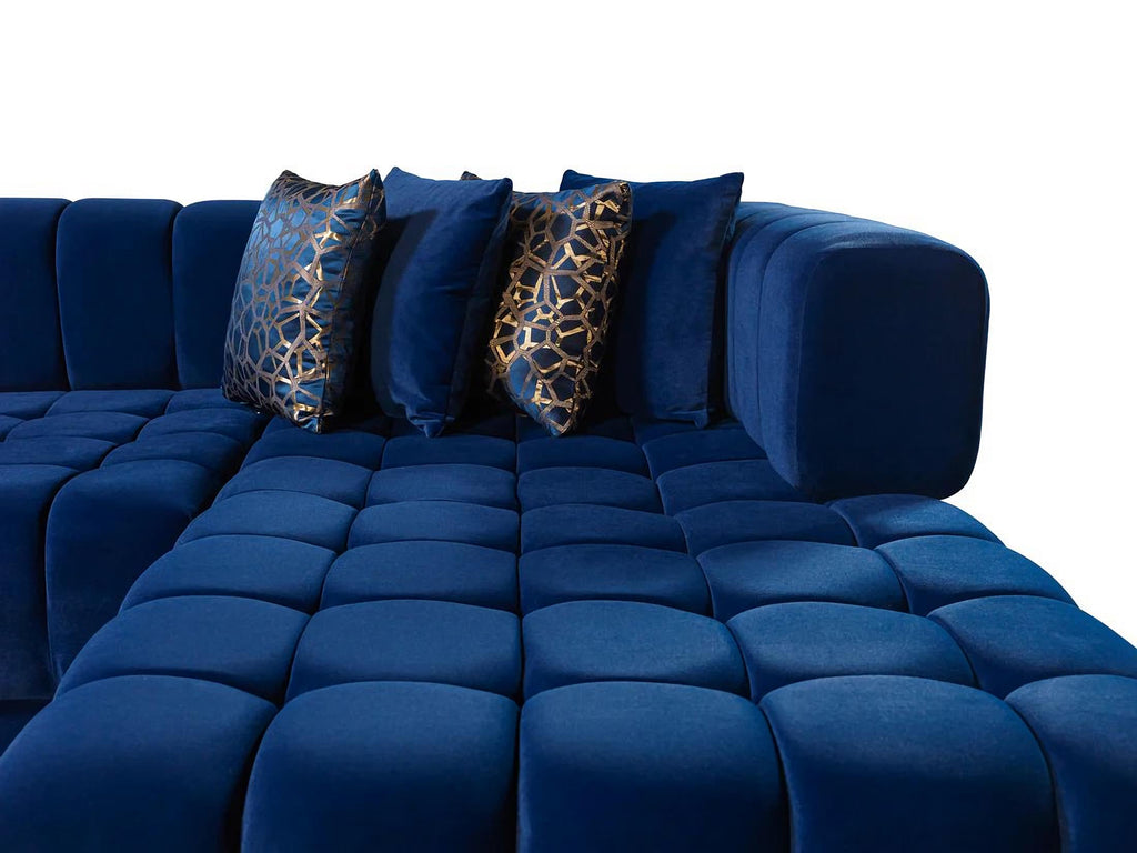 Ariana Velvet Double Chaise Sectional