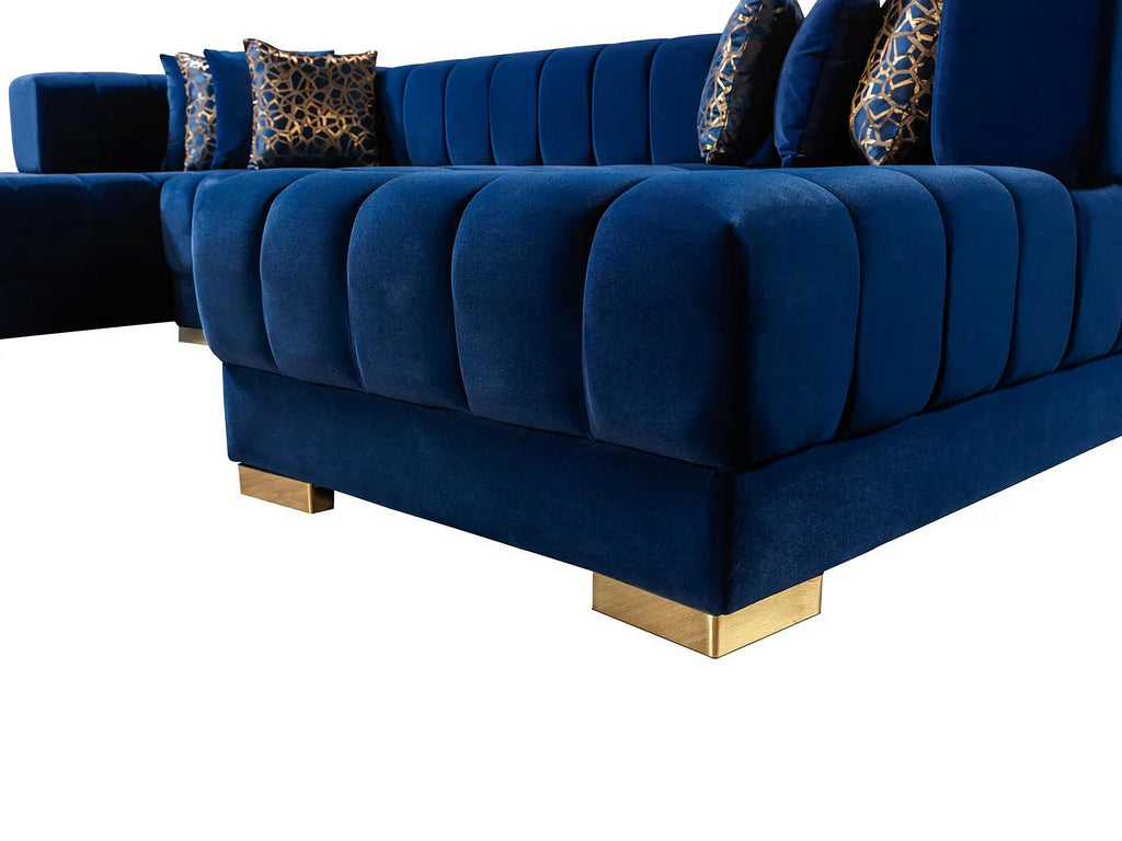 Ariana Velvet Double Chaise Sectional