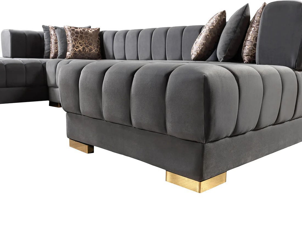 Ariana Velvet Double Chaise Sectional