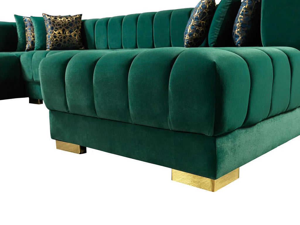 Ariana Velvet Double Chaise Sectional