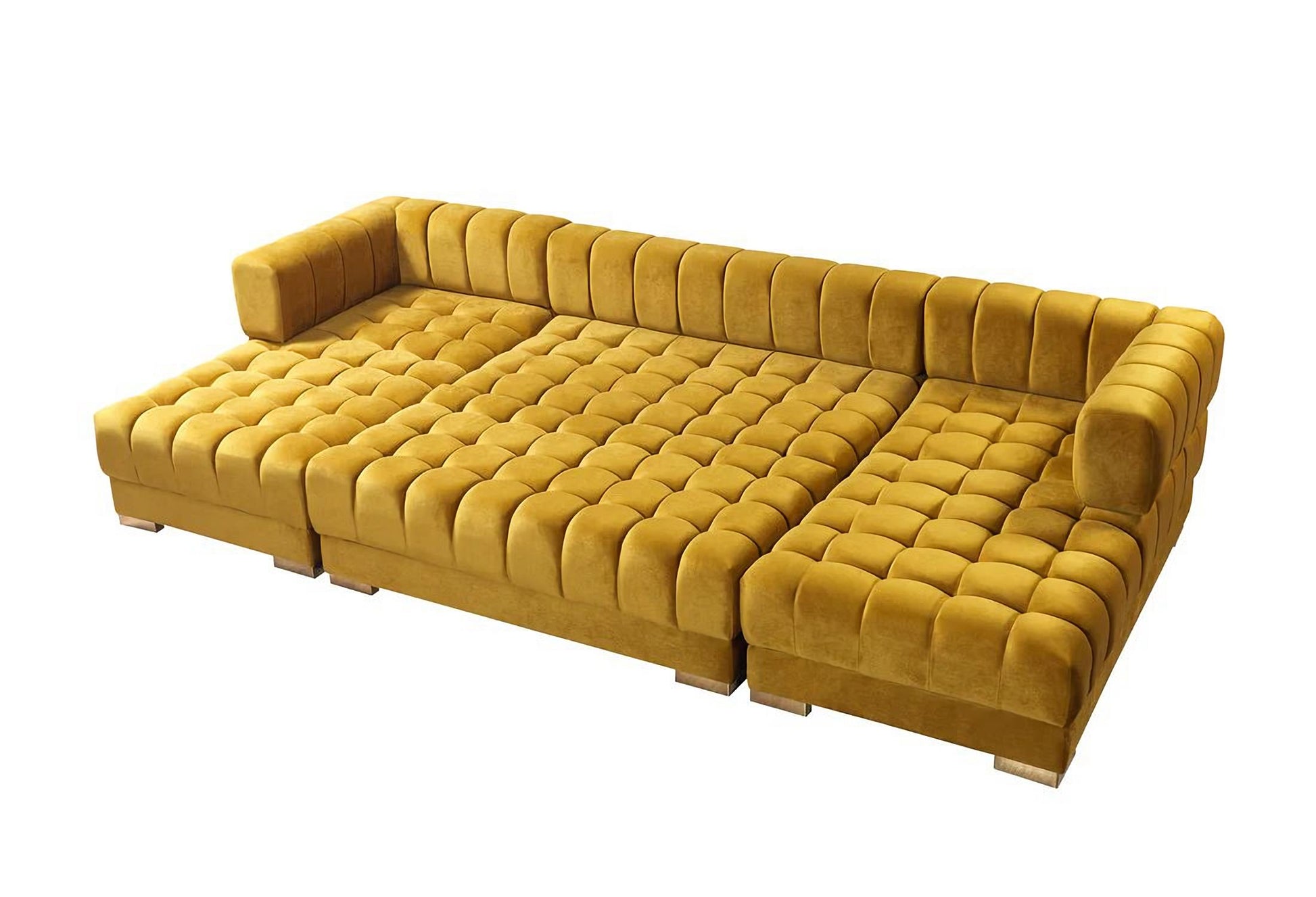 Ariana Velvet Double Chaise Sectional