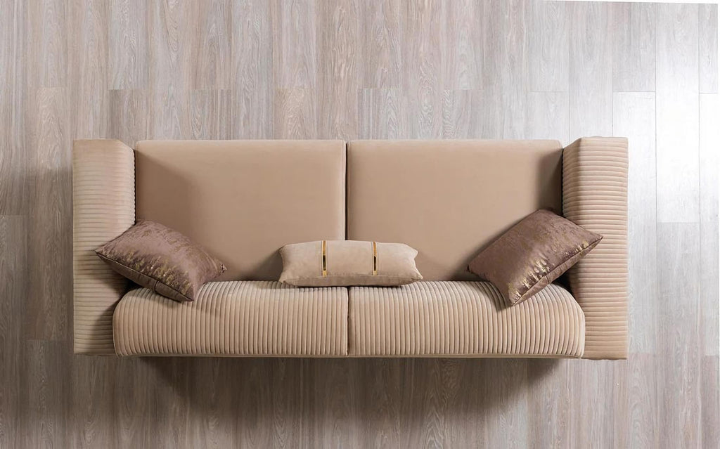 Belinda Coffee Velvet Sofa & Loveseat