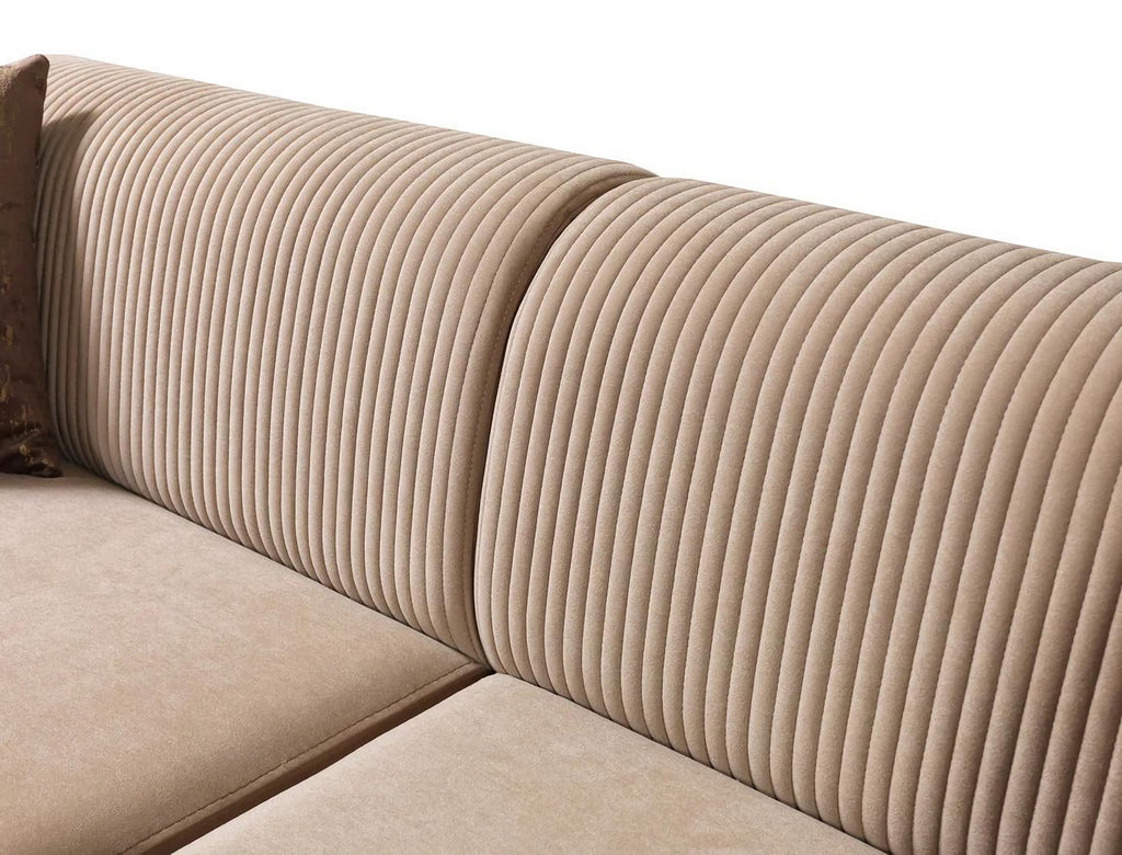Belinda Coffee Velvet Sofa & Loveseat