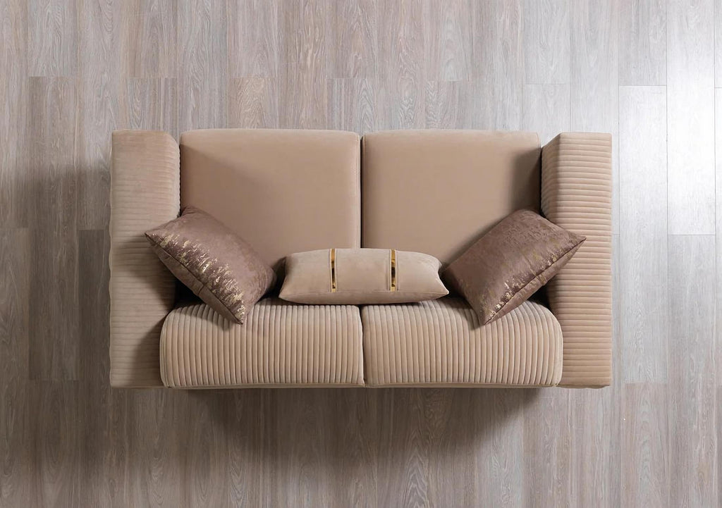Belinda Coffee Velvet Sofa & Loveseat