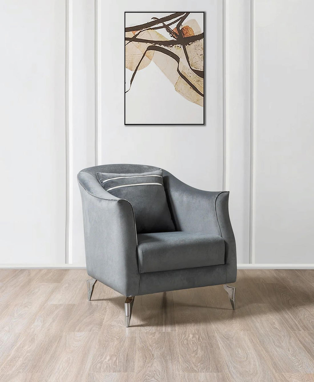 Belinda Gray Velvet Sofa & Loveseat