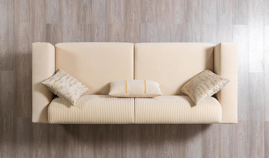 Belinda Ivory Velvet Sofa & Loveseat