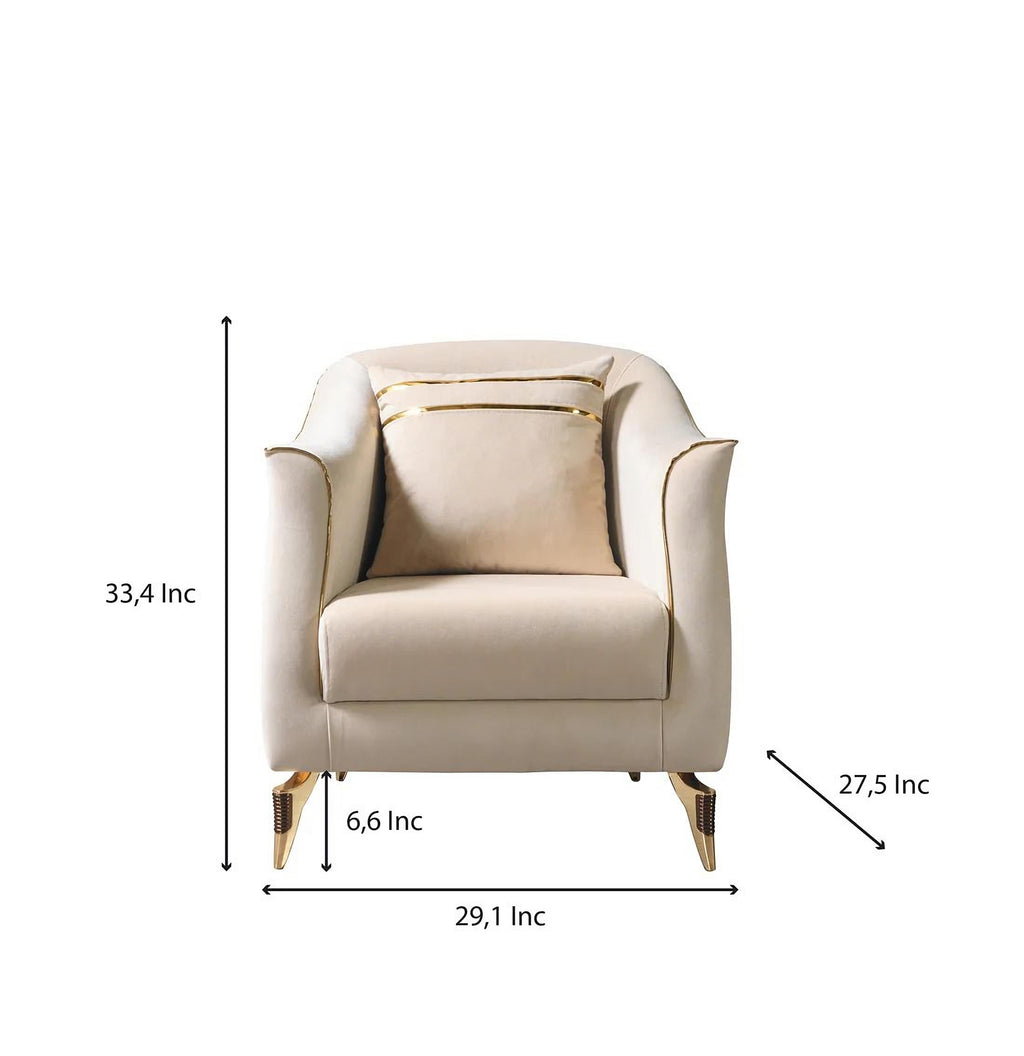Belinda Ivory Velvet Sofa & Loveseat