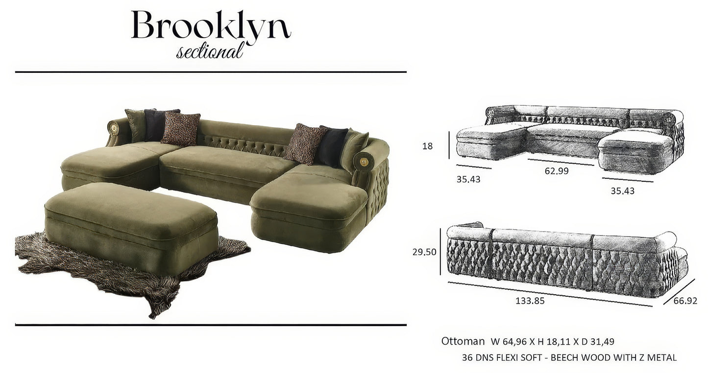 Brooklyn Sectional + ottoman