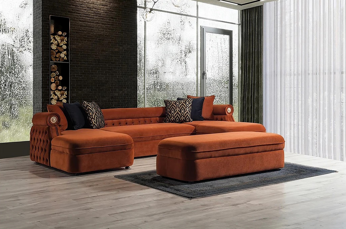 Brooklyn Sectional + ottoman