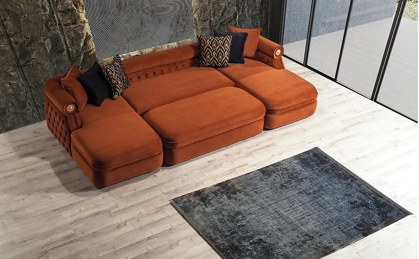 Brooklyn Sectional + ottoman