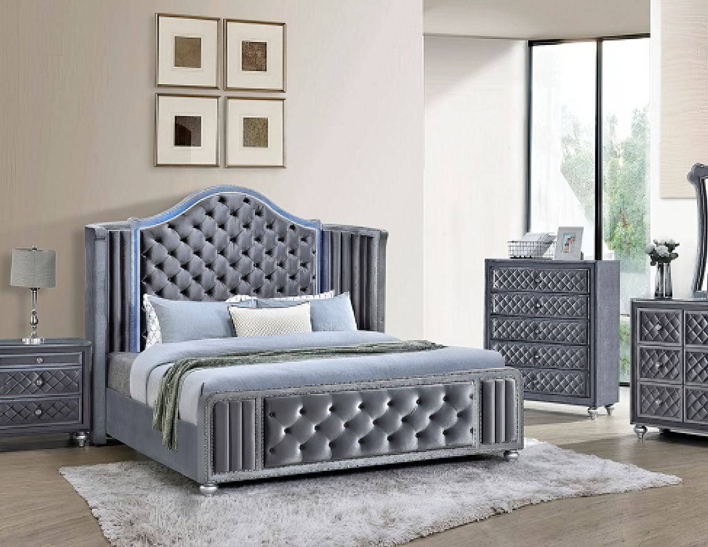 Cameo panel bedroom set