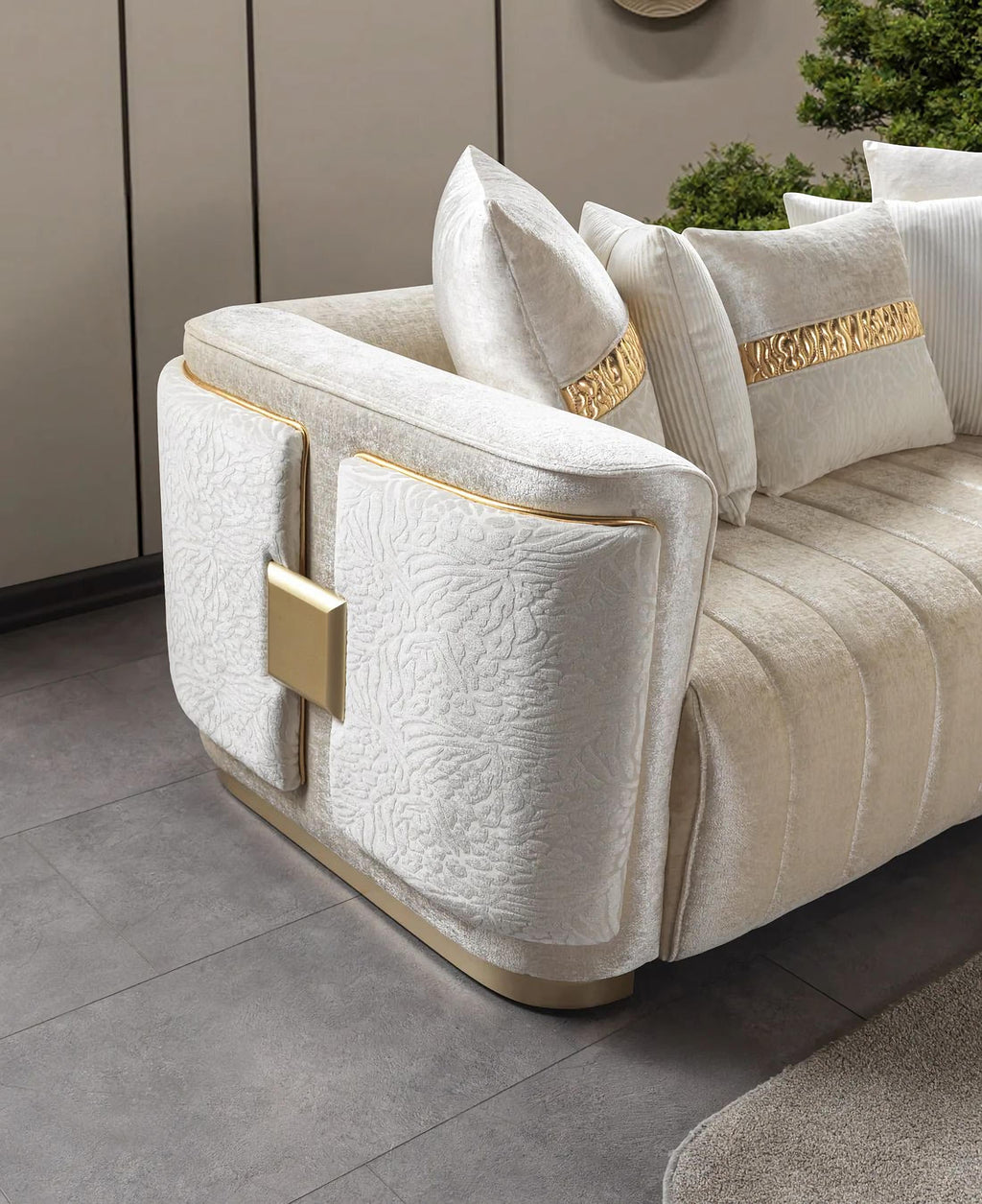 Carlina Velvet Sofa & Loveseat Set