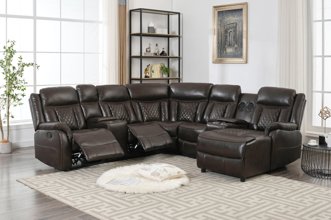 Champion Black Reclining Sectional