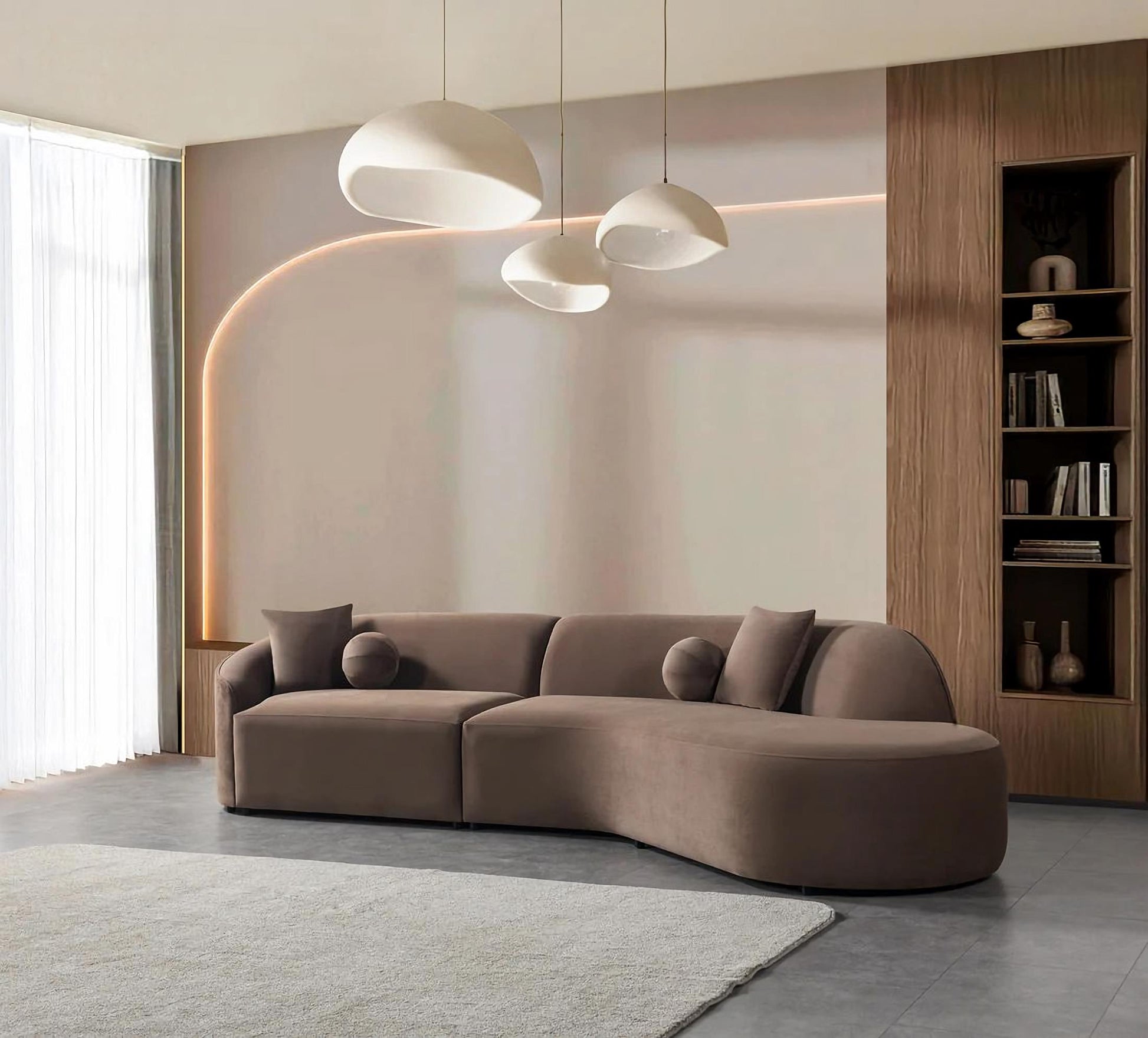 Cloe Velvet RAF Sectional