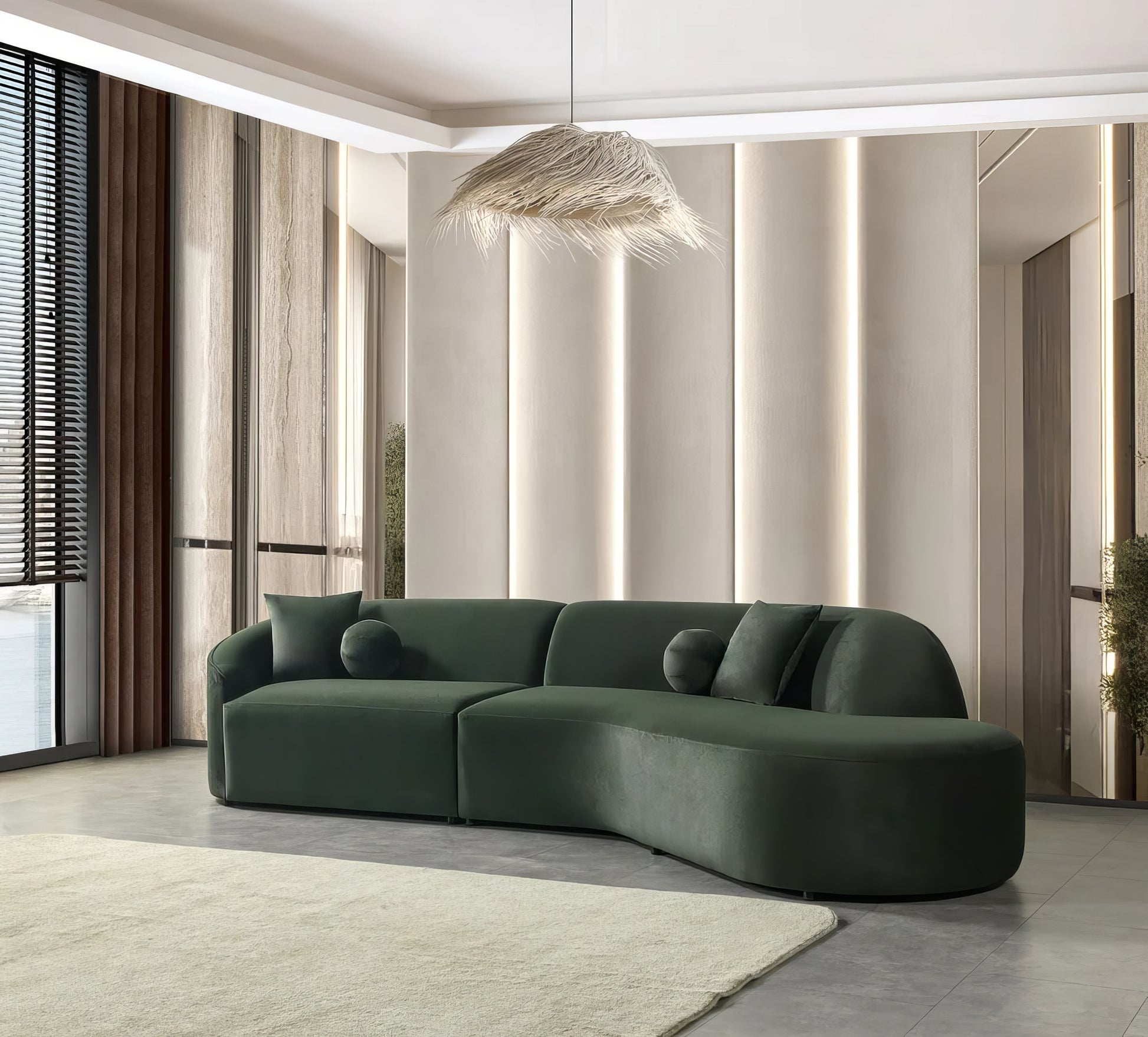 Cloe Velvet RAF Sectional