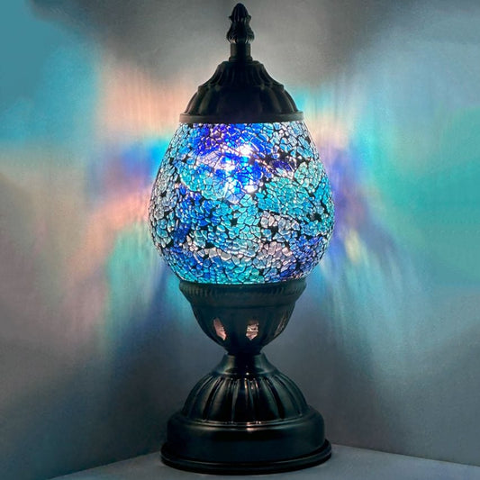 Mosaic Desk Lamp with Cosmic Blue