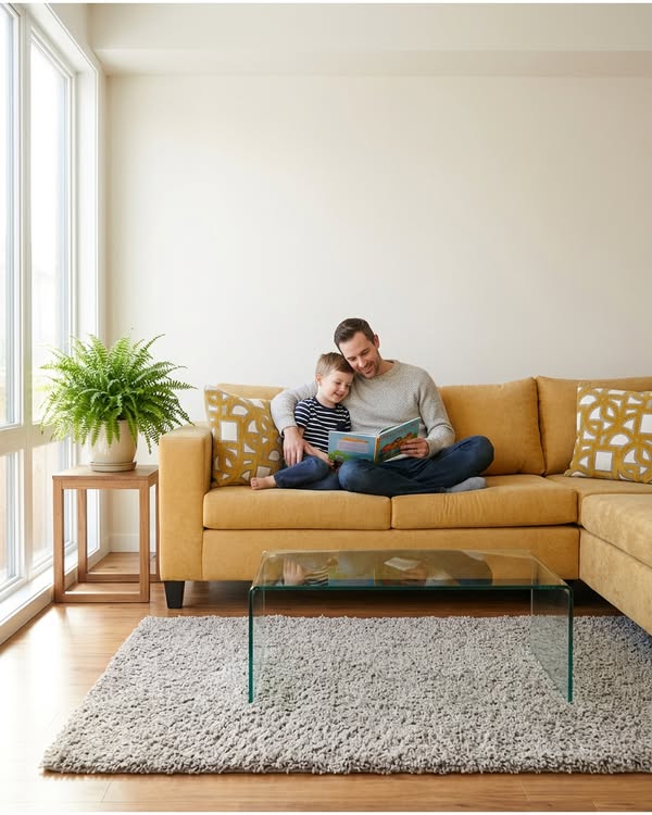 Yellow sectional