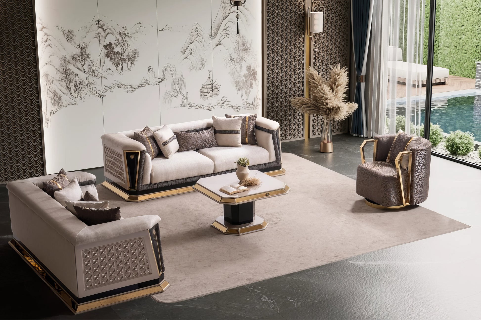 Diamond Living Room Set