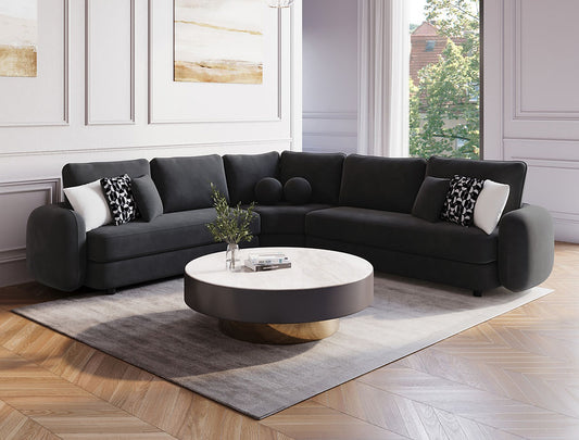 Sky black sectional