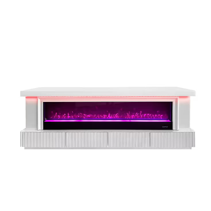 Pebble (White) fireplace