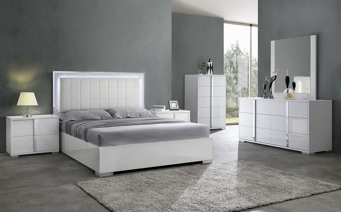 Beverly White Gloss Bedroom