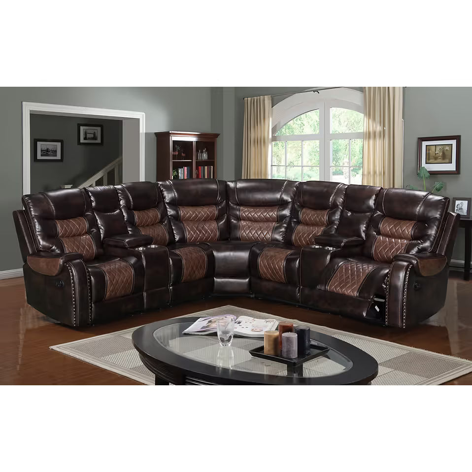 Phoenix II Brown Sectional