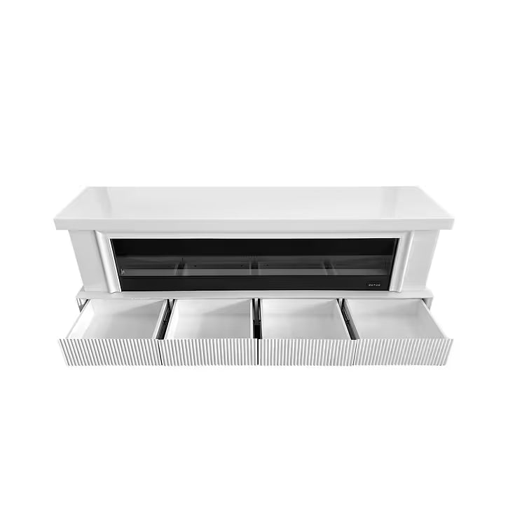 Pebble (White) fireplace