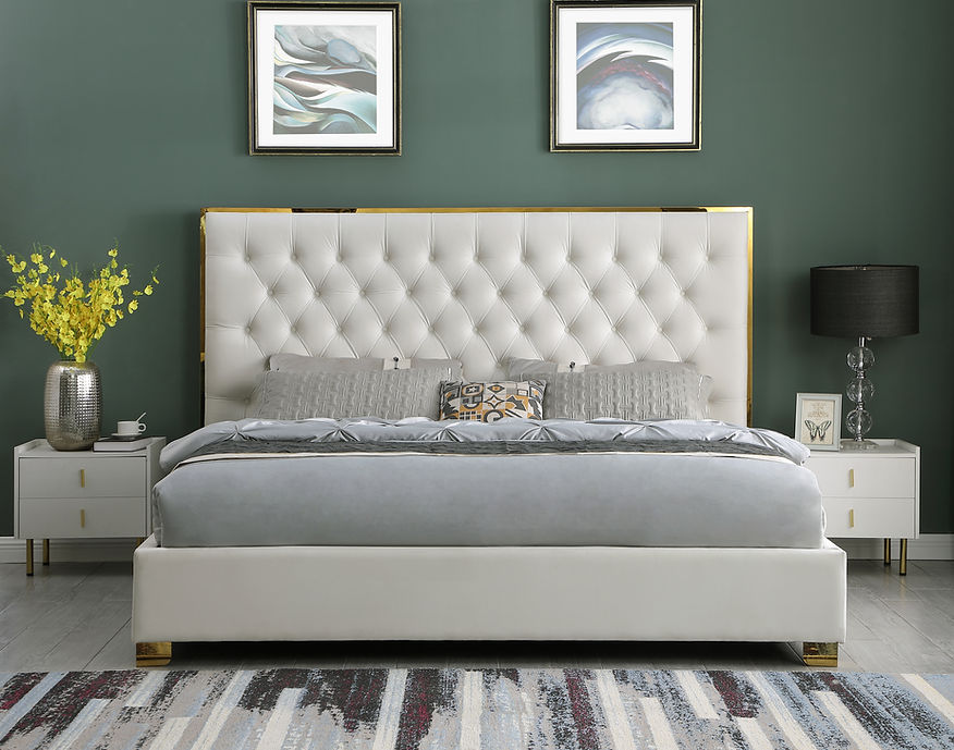 Rose Velvet Bed