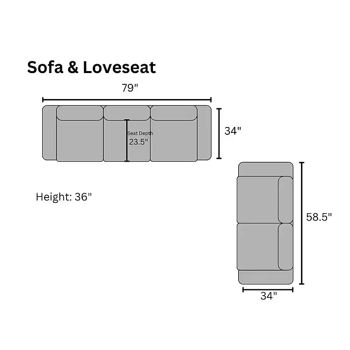 Kora Smoke Living Set