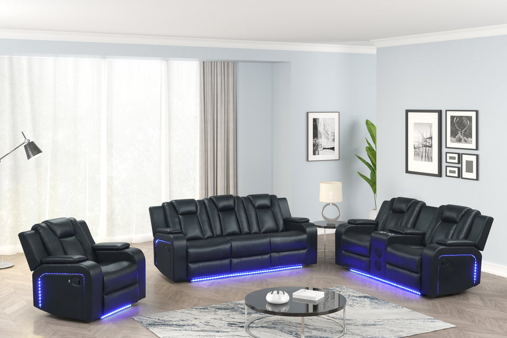 Hulk Black - 3PC Reclining Set