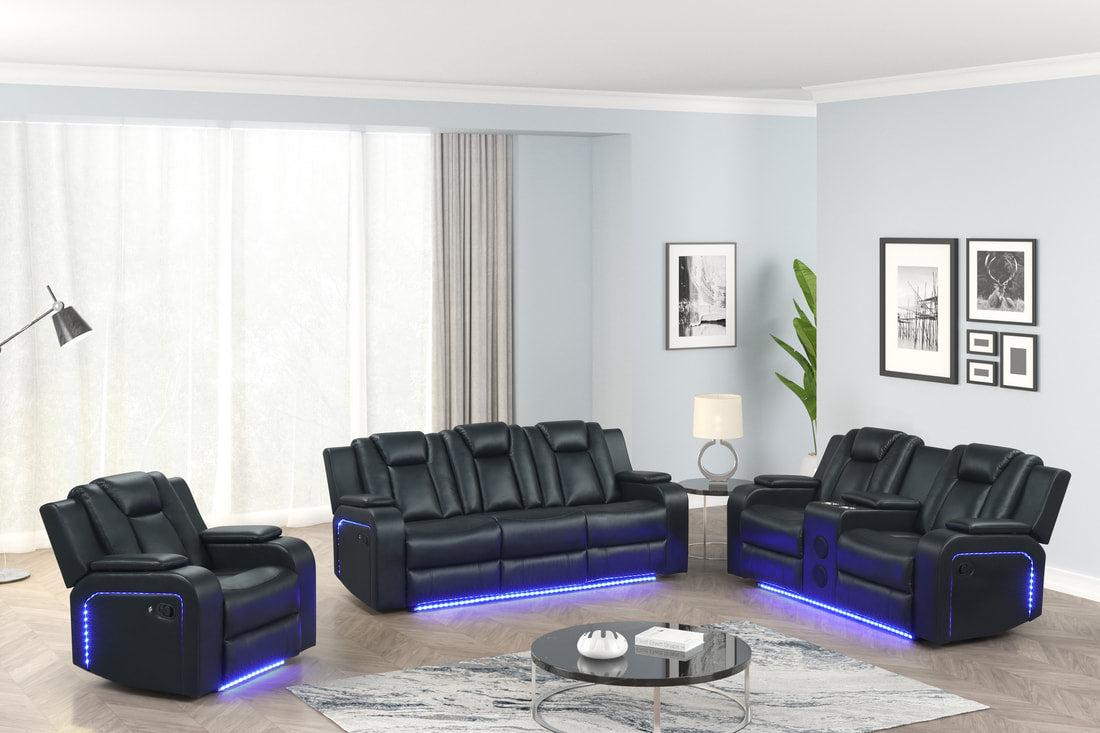 Hulk Black - 3PC Reclining Set