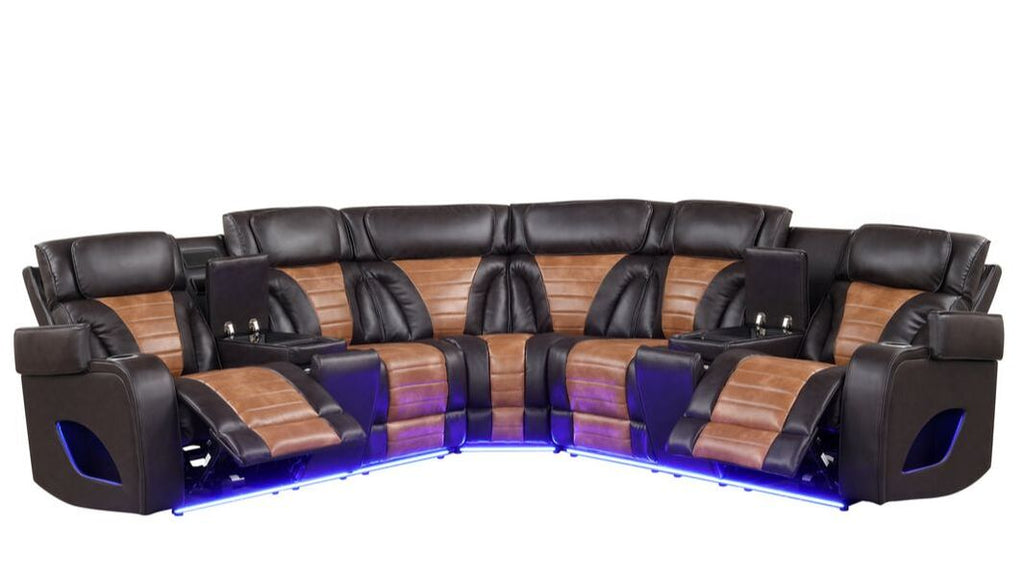 Ibiza Brown Reclining Sectional