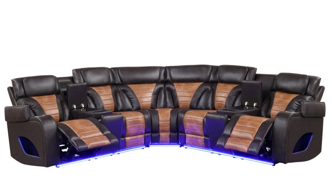 Ibiza Brown Reclining Sectional