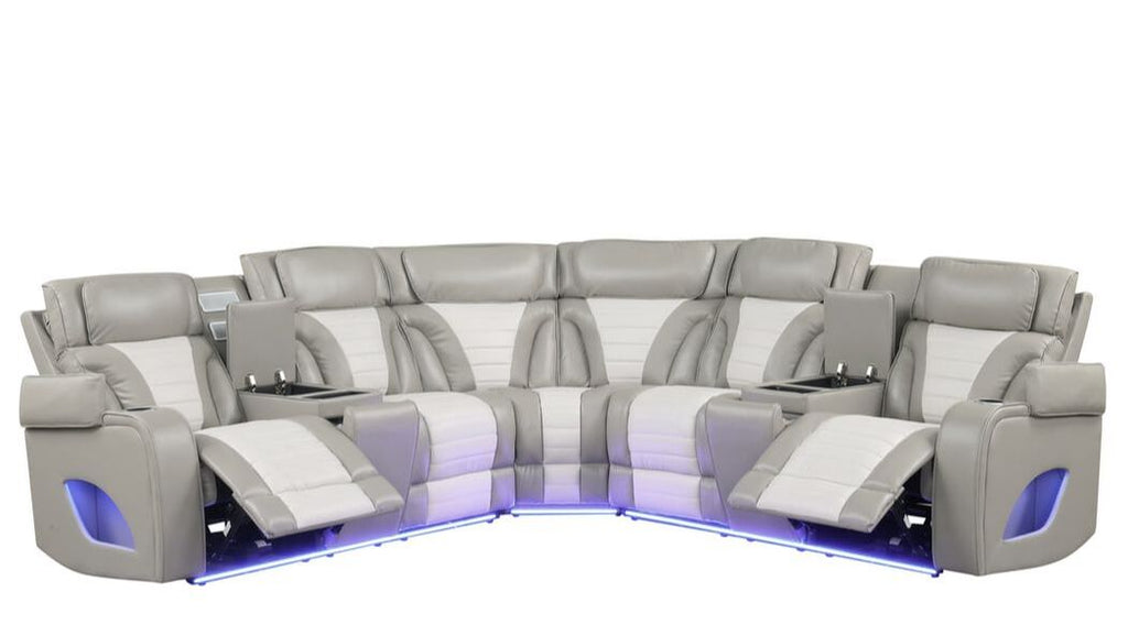 Ibiza Gray Reclining Sectional