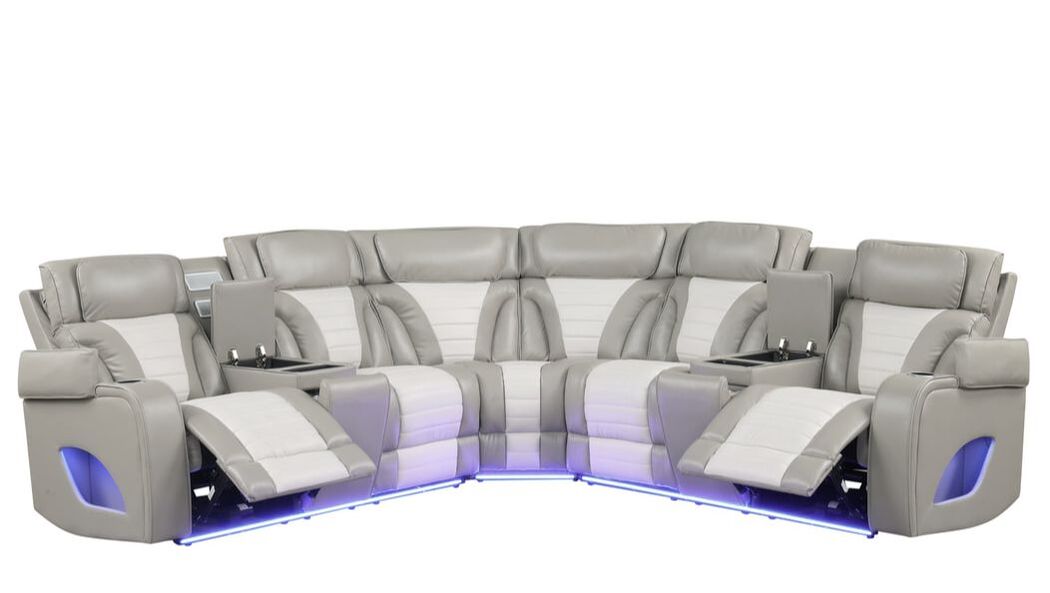 Ibiza Gray Reclining Sectional