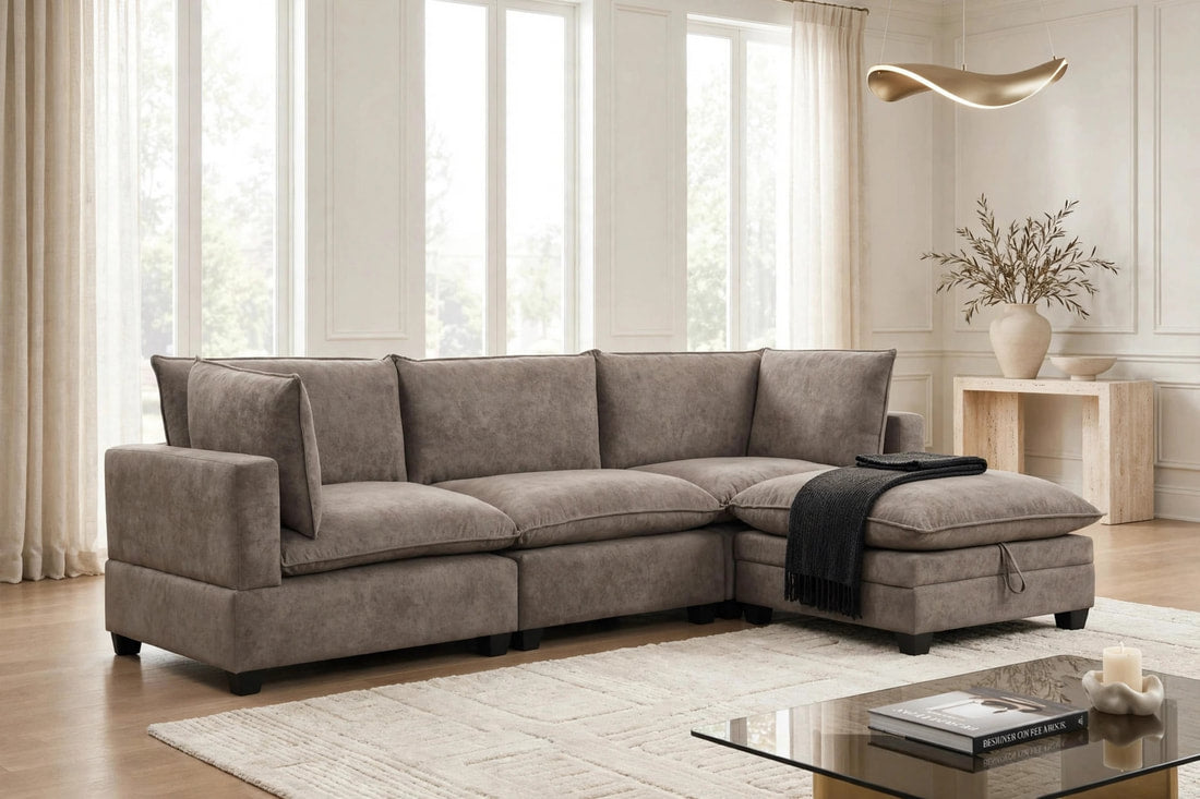 Cloud Modular Sectional Performance Fabric