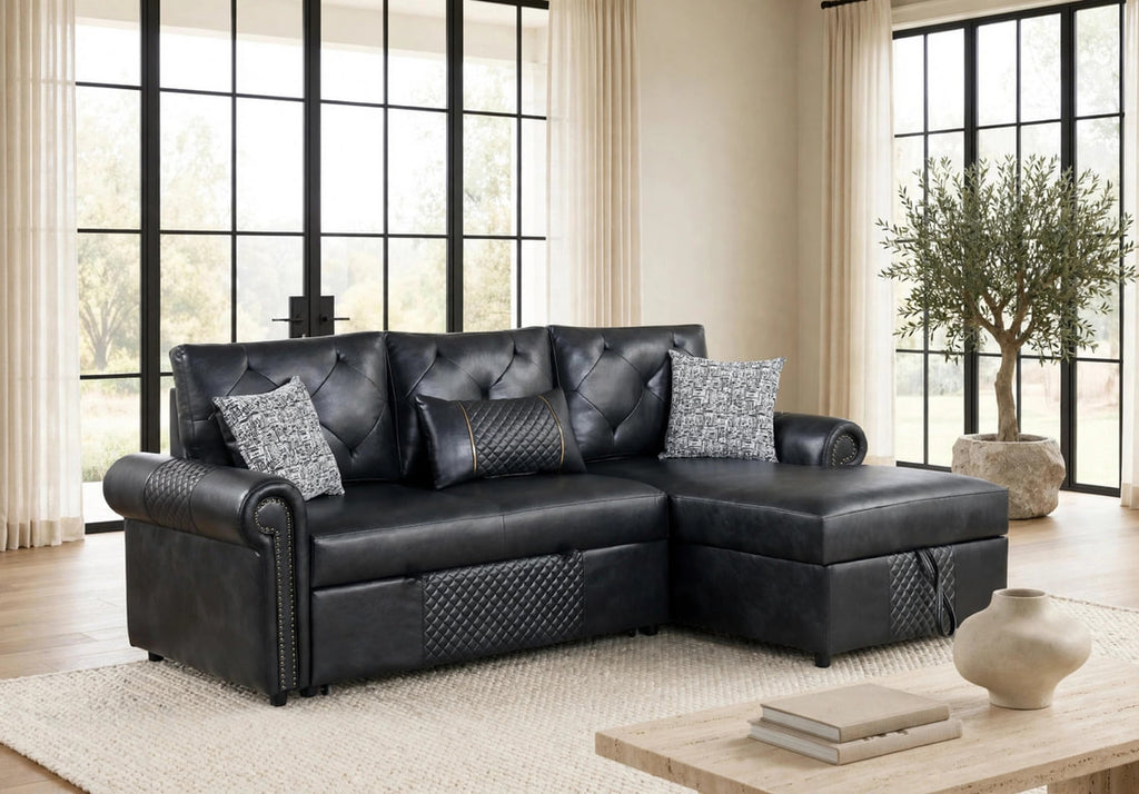 BELLINA SECTIONAL BLACK