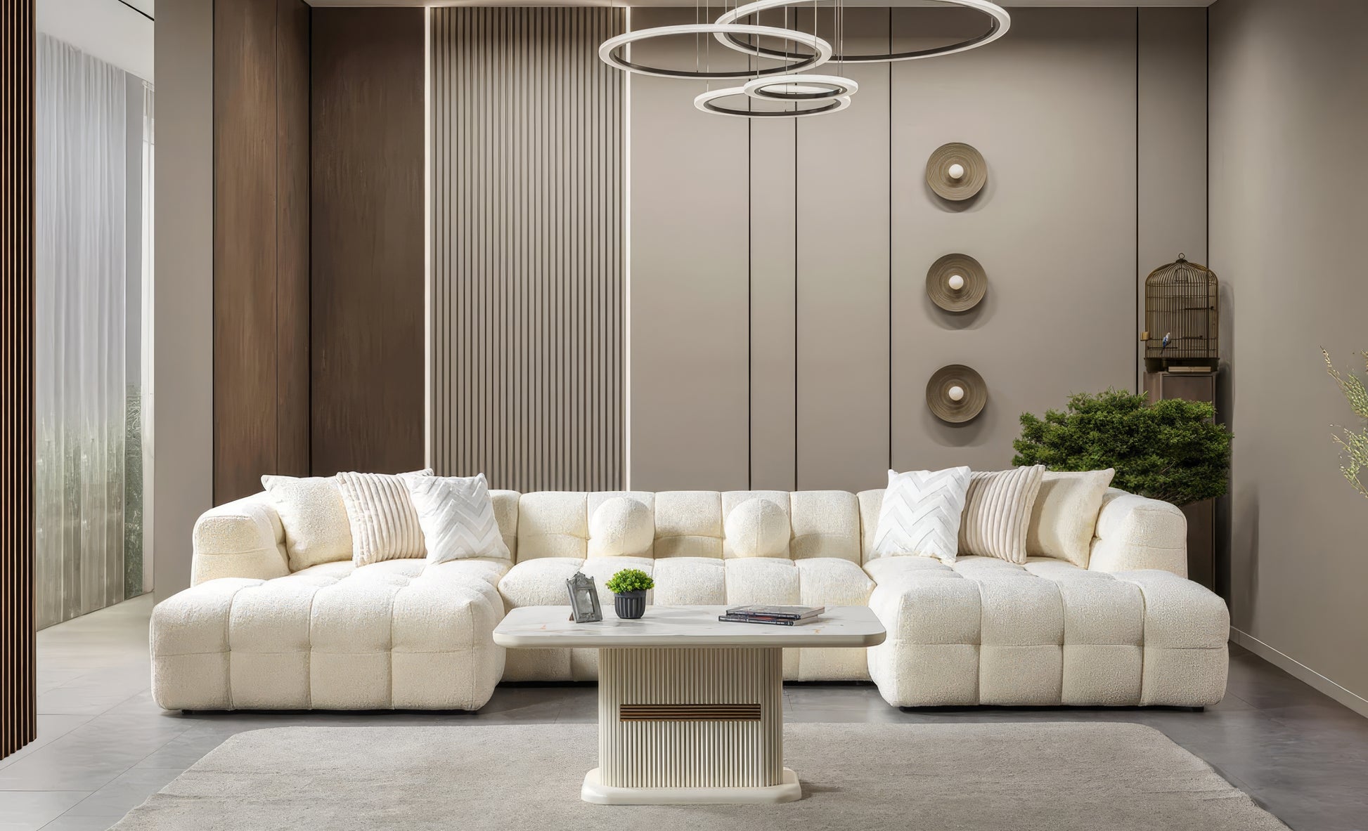 Ivy Sand Boucle Sectional