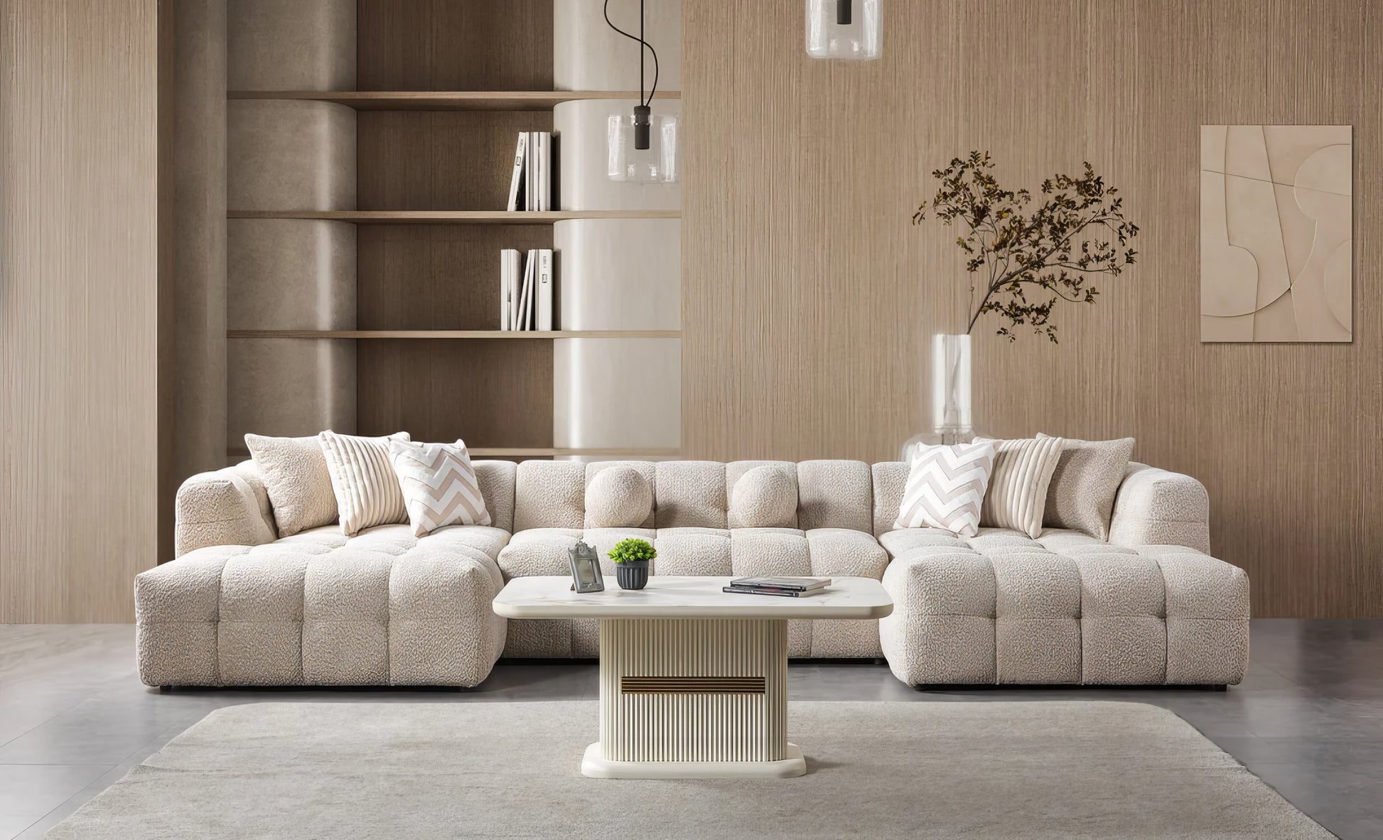Ivy Sand Boucle Sectional