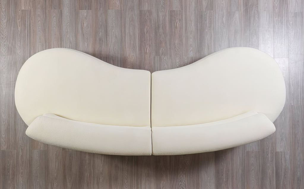 Larissa Ivory Boucle Curved Sectional