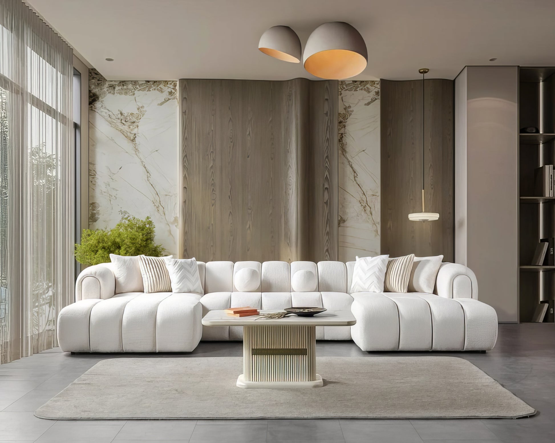 Lisa Boucle Double Chaise Sectional