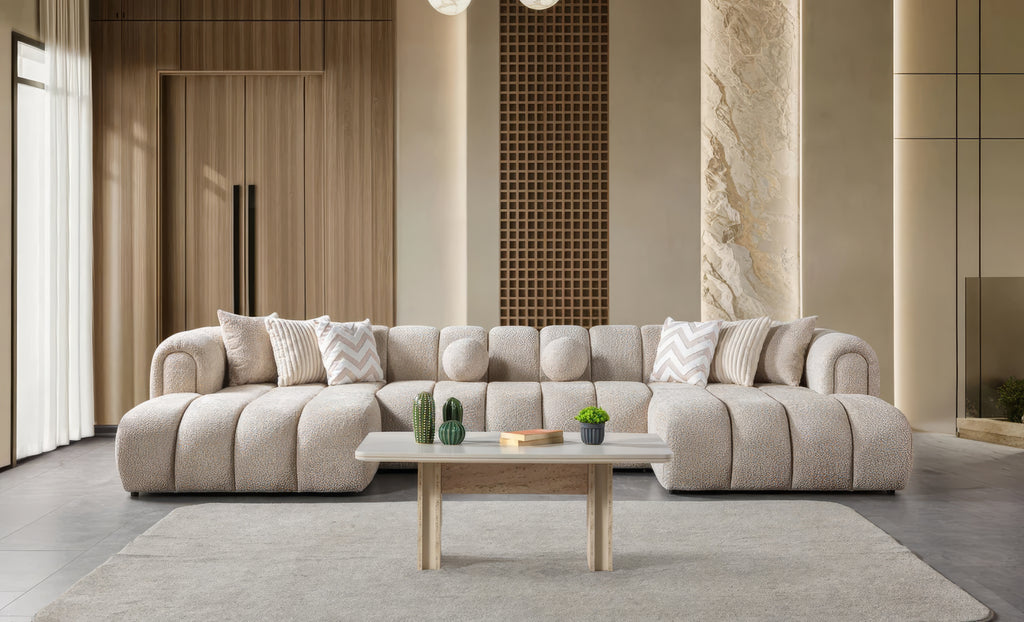 Lisa Boucle Double Chaise Sectional