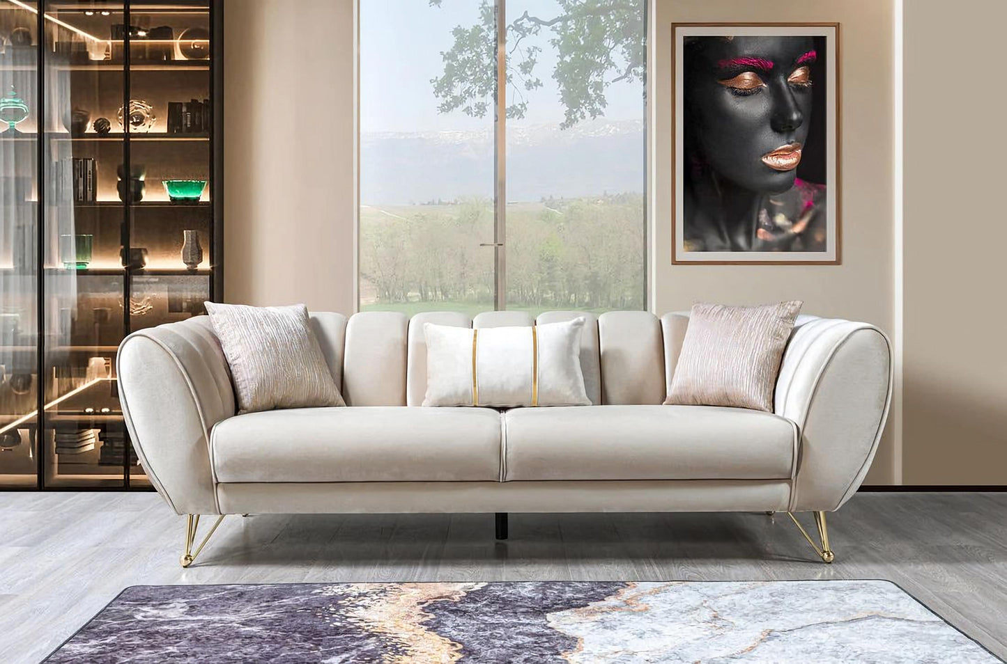 Merida Velvet Sofa & Loveseat